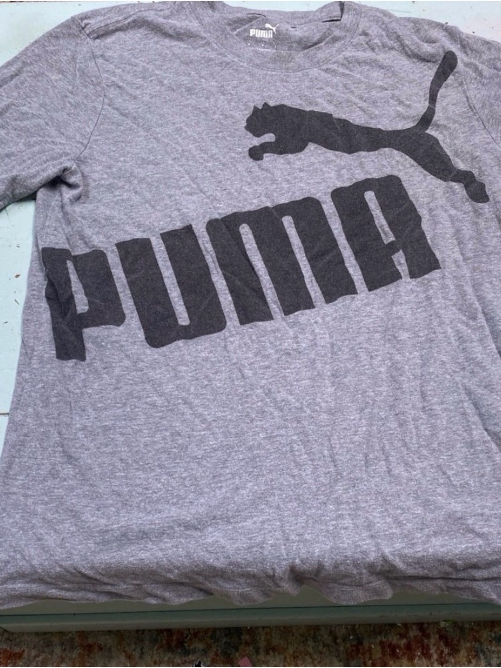 Puma Gray Tee with Black Puma Logo
